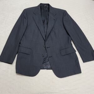 Polo University Club Ralph Lauren Blazer Wool Sport Coat Gray Plaid 42R USA